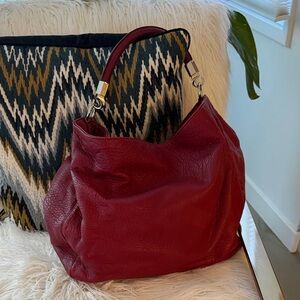 Yves Saint Laurent Crimson Leather Hobo Bag